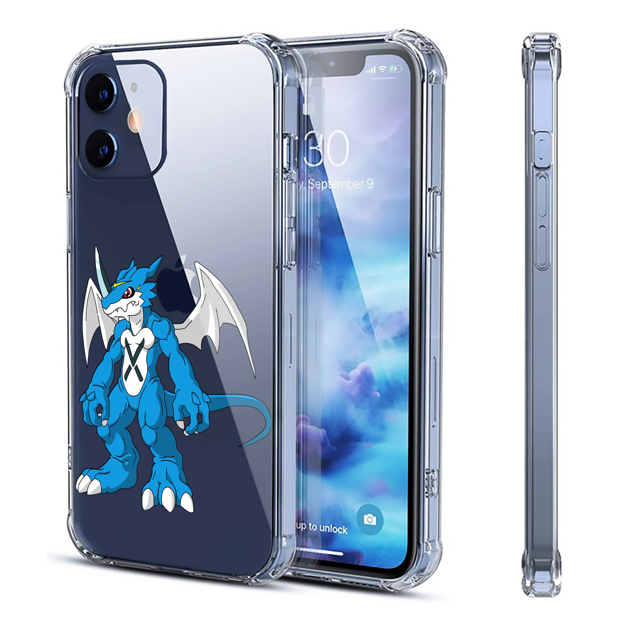 （画像用） Digimon デジタルモンスター/デジモン 【iPhone 12シリーズ対応】透明スマホケース（クリアソフトケース）